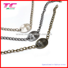 Fashionable Metal Label with Metal Chain